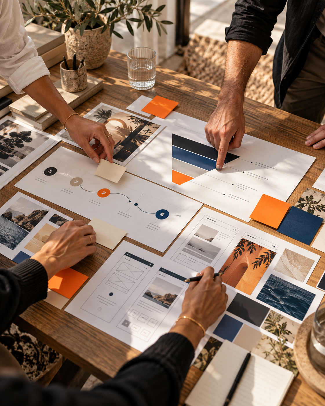 Equipo definiendo una estrategia digital y embudo de captación