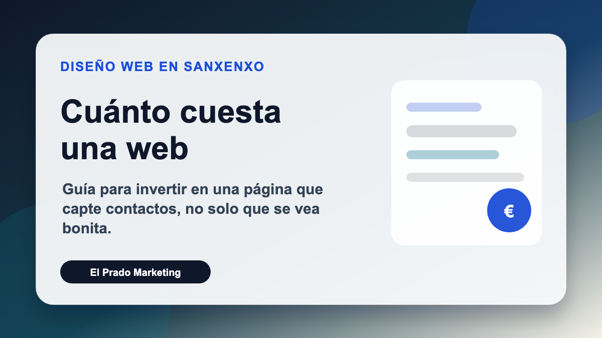 Diseño web en Sanxenxo: cuánto cuesta una página web profesional